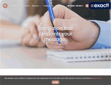 Tablet Screenshot of exact-gmbh.com